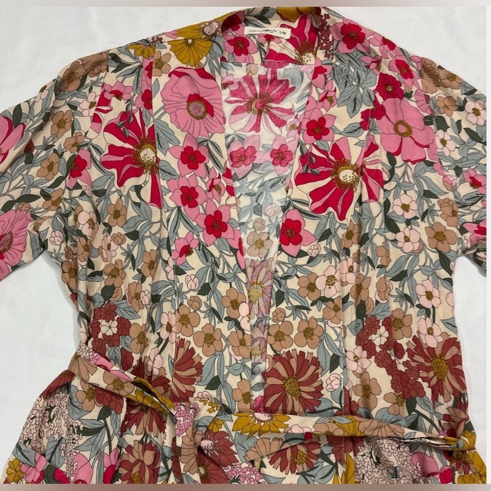 Natural Life Floral Kimono Duster - S/M - Picture 2 of 6